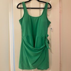 XL Old Navy Side-tie Swim Dress Beach Cruiser Green